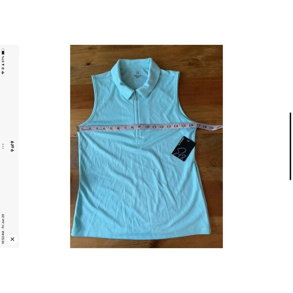 Emerald 18 Top Women S Blue Golf Club Sleeveless Wicking UPF 50 Stretch - Picture 9 of 9